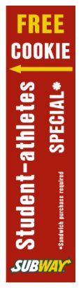 Design for a &quot;student special&quot; banner. 